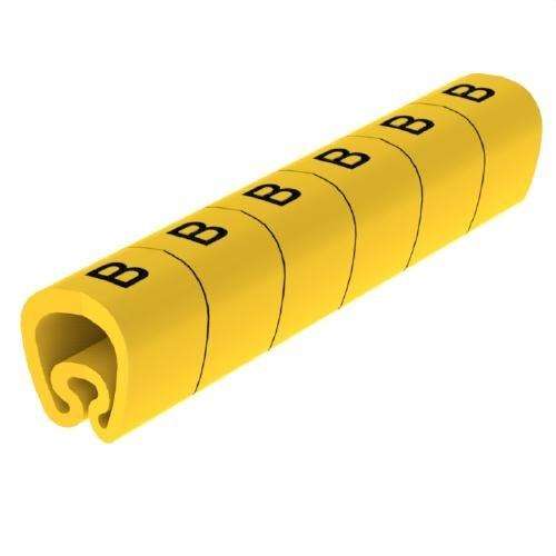 Esileikatut keltaiset Ø18 PVC-merkit viitenumerolla 1813-B brändiltä UNEX