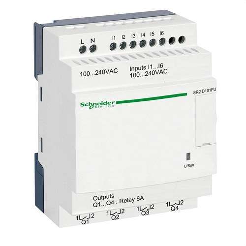 Ohjelmoitava rele ZELIO 100-240V TULO/LÄHTÖ-10 LADDER viitenumerolla SR2D101FU brändiltä SCHNEIDER ELECTRIC