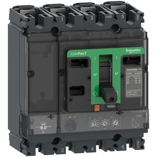 ComPacT NSX250F 36kA AC 4P4R 250A Micrologic 2.2 -katkaisija viitenumerolla C25F42D250 brändiltä SCHNEIDER ELECTRIC
