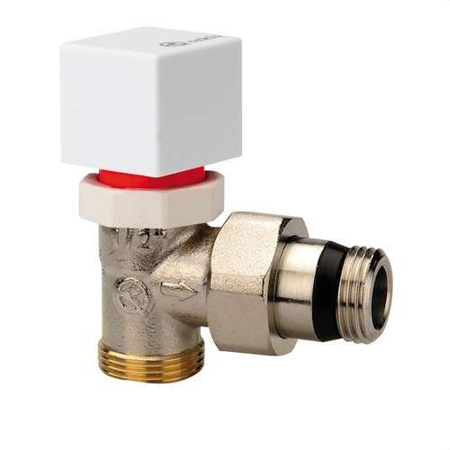 Termostaattinen kulmamallinen kaksoisputkiventtiili uros 3/8" viitenumerolla 67190 brändiltä ORKLI