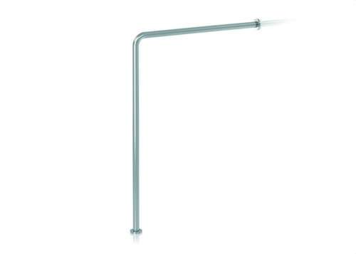 90º Tuki baari seinästä lattiaan, valkoinen teräs viitenumerolla GW11 14 03 00 brändiltä GENWEC