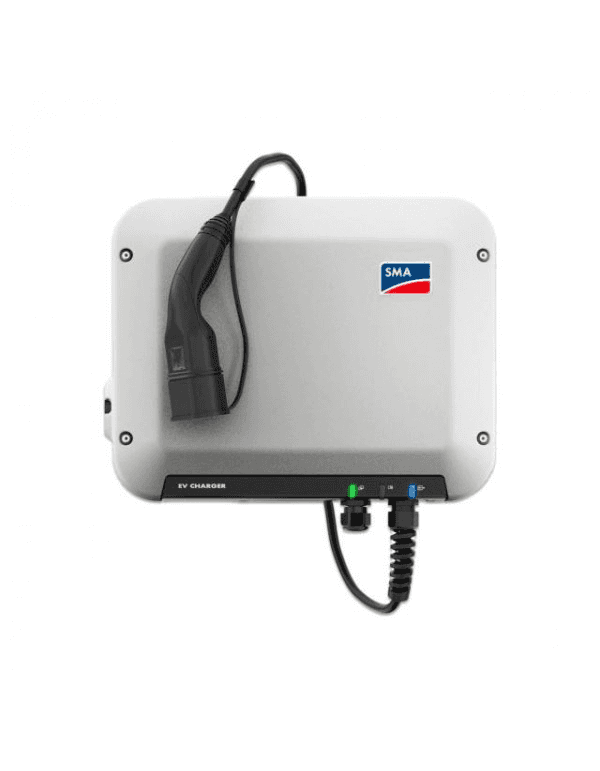Kolmivaiheinen sähköauton laturi 22 kW SMA EV CHARGER 22, 5 metrin kaapeli, Tyyppi 2 viitenumerolla EVC22-3AC-10 brändiltä SMA SOLAR