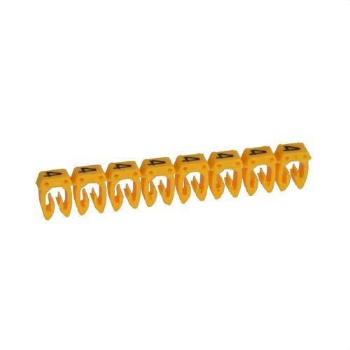 Kaapelimerkintätarra CAB 3 - Numero 4 jopa 2,5mm2 viitenumerolla 038224 brändiltä LEGRAND
