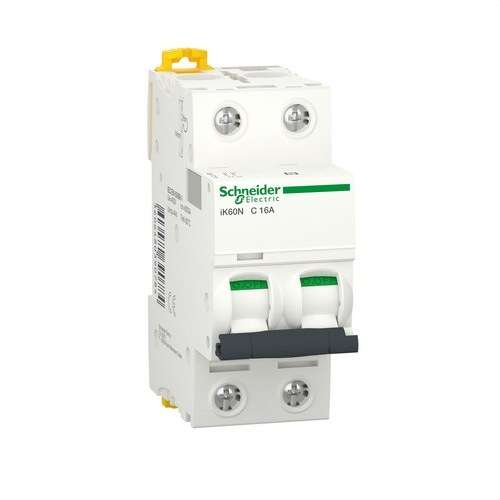 Magnetoterminen IK60N 2P 16A Käyrä C Käyrä C 6kA viitenumerolla A9K17216 brändiltä SCHNEIDER ELECTRIC