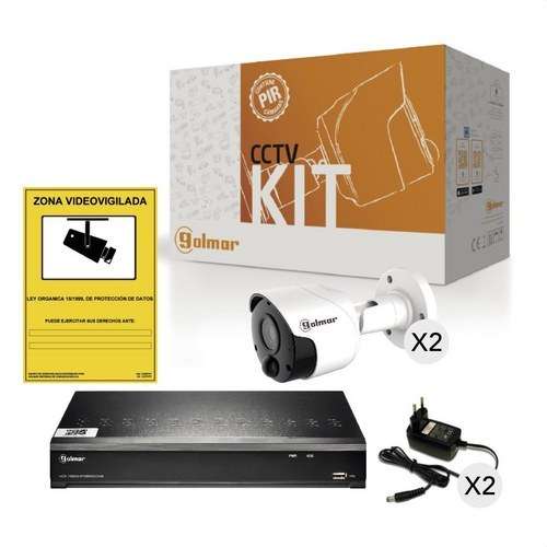 Peruspaketti Golmar KIT-2BHVR1P DVR:llä ja kahdella bullet PIR:llä viitenumerolla 31600904 brändiltä GOLMAR