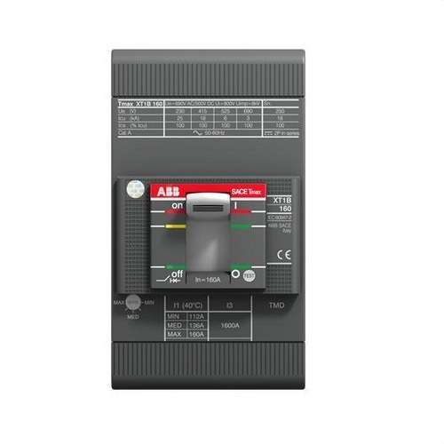 Lämpömagneettinen katkaisija XT1N-160 3PAC R-160 65KA viitenumerolla 1SDA067418R1 brändiltä ABB
