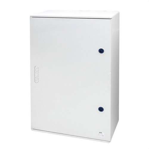 Vahvistettu harmaa vesitiivis kotelo 46QP 515x650x250mm viitenumerolla GW46005F brändiltä GEWISS
