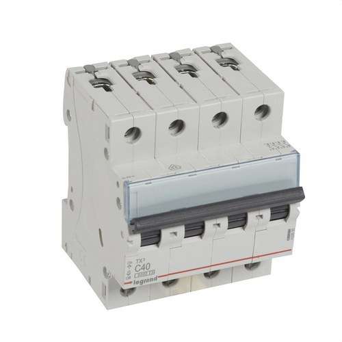 Magnetoterminen TX3 4P 40A Käyrä C Käyrä C 6kA viitenumerolla 403630 brändiltä LEGRAND