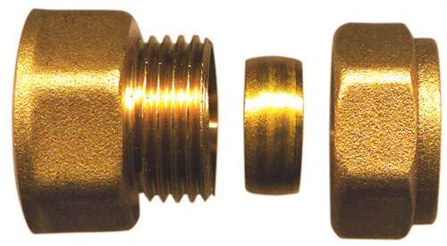Suora naarasliitin messinkiä 1/2"x12mm viitenumerolla TAP00223 brändiltä ATUSA