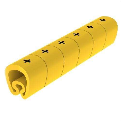 Esileikatut keltaiset Ø5 PVC-muoviset merkintätarrat viitenumerolla 1811-= brändiltä UNEX