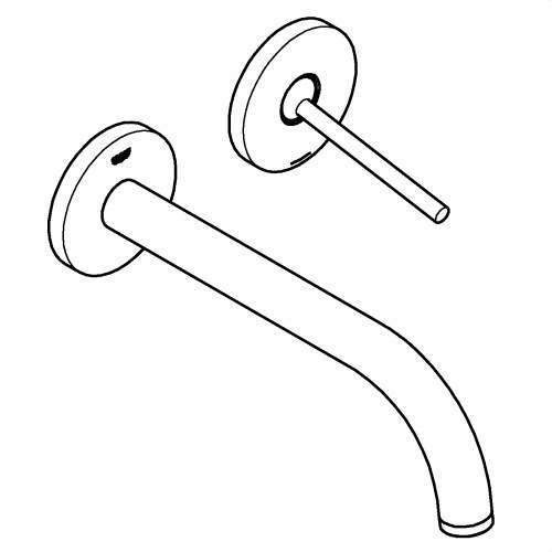 Seinäasennettava pesuallashana yksikahvainen Atrio Joystick supersteel viitenumerolla 29406DC0 brändiltä GROHE