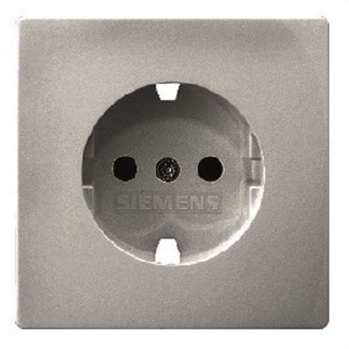 Schuko-pistorasian kansi, platinan metallinhohto, Siemens Delta Style viitenumerolla 5UH12724PM brändiltä BJC