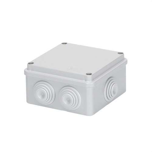 Jakorasia, jossa matala ruuvikiinnitteinen kansi 100x100x50mm viitenumerolla GW44004 brändiltä GEWISS