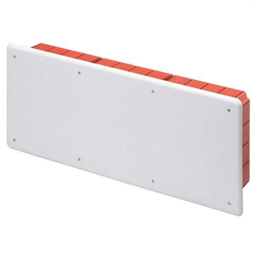 DIN-kiskolla varustettu jakelu- ja liitäntäkotelo 516x202x90mm viitenumerolla GW48010 brändiltä GEWISS