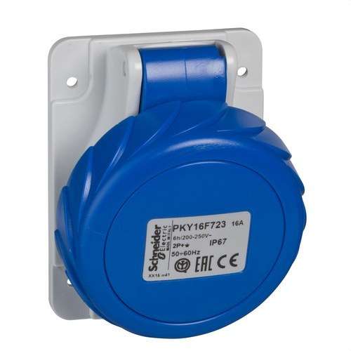 Upotettava alusta 16A 2P+TT 200-250V IP67 viitenumerolla PKY16F723 brändiltä SCHNEIDER ELECTRIC
