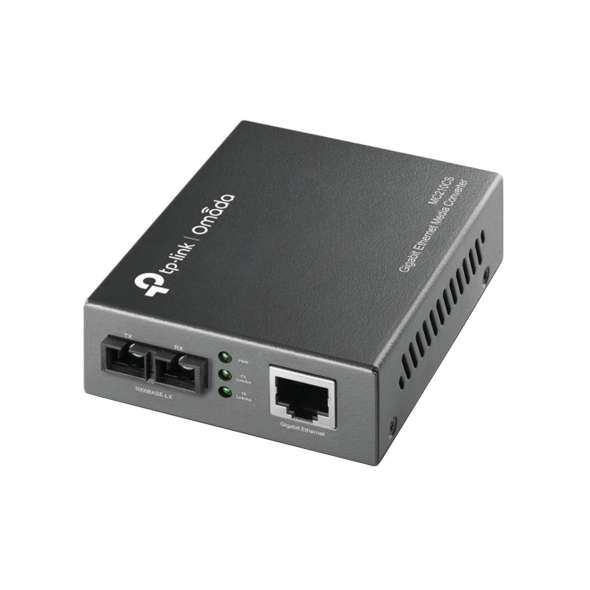 Gigabit-yksimuotoinen mediakonvertteri viitenumerolla MC210CS brändiltä TP-LINK