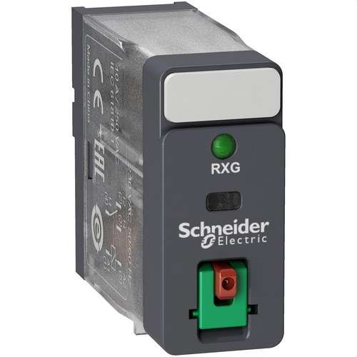 Rele 1 C/O 10A + Testipainike + LED 48V AC viitenumerolla RXG12E7 brändiltä SCHNEIDER ELECTRIC