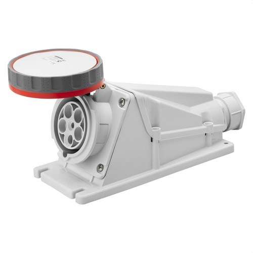 Kiinteä pinta-alusta 90º. IP67 3P+N+T 63A 400V viitenumerolla GW63527 brändiltä GEWISS