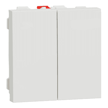 1-napainen 2-suuntainen kytkin 10AX 2 moduulia pikaliitäntä käsittelemätön IP4X New Unica polar viitenumerolla NU321318 brändiltä SCHNEIDER ELECTRIC