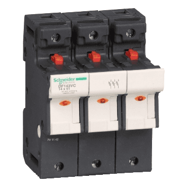 Tesys DF sulakepidin 3-napainen 50A 690VAC 14x51mm viitenumerolla DF143VC brändiltä SCHNEIDER ELECTRIC