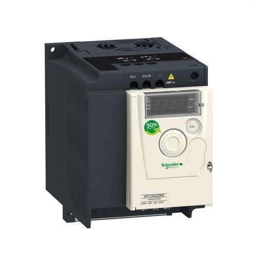 Nopeuden säädin ALTIVAR-12 2,2KW 240V 1PH viitenumerolla ATV12HU22M2 brändiltä SCHNEIDER ELECTRIC