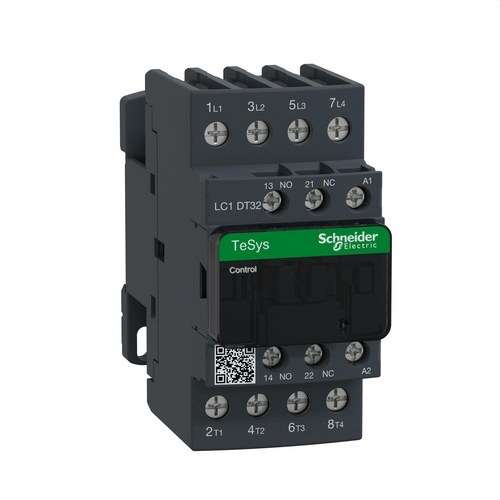 Kontaktori 32A AC1 4P 1 NO/1 NC 110V 50-60HZ viitenumerolla LC1DT32F7 brändiltä SCHNEIDER ELECTRIC