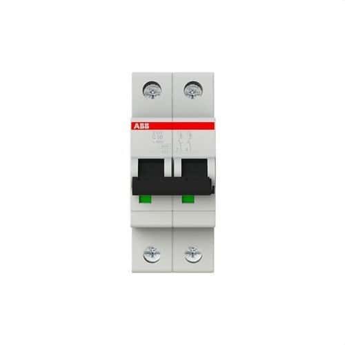 Magnetoterminen S202-C50 2P 50A Käyrä C 10kA viitenumerolla 2CDS252001R0504 brändiltä ABB