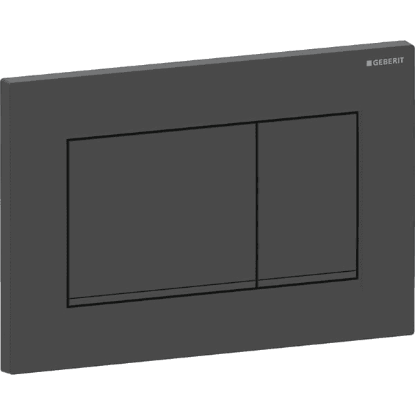 Geberit Sigma20 kaksoishuuhtelupainike, mattamusta/musta viitenumerolla 115.883.16.1 brändiltä GEBERIT
