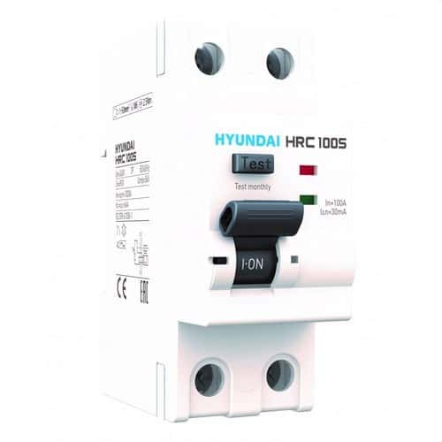 Magnetoterminen STD 4P, 63A, 30mA Käyrä A viitenumerolla HRC63S-F4PG4063 brändiltä HYUNDAI