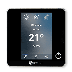 Johdotettu termostaatti Airzone Blueface Zero musta viitenumerolla AZCE6BLUEZEROCN brändiltä AIRZONE