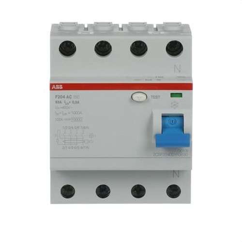 4P 63A AC-luokan vikavirtakytkin 300mA viitenumerolla 2CSF204001R3630 brändiltä ABB