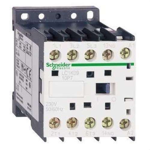 Minikontaktori K Kolminapainen 12A 230V AC viitenumerolla LC1K1210P7 brändiltä SCHNEIDER ELECTRIC