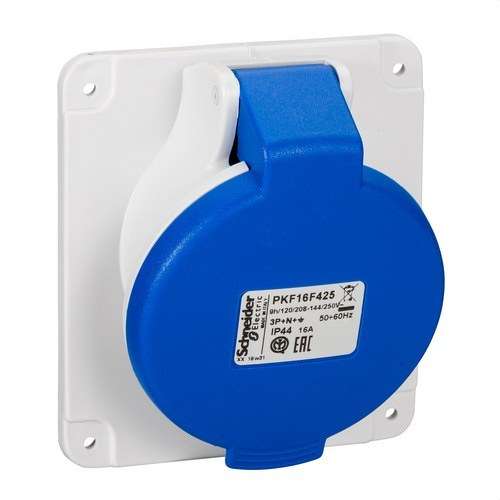 Upotettava kallistettu pohja 16A 2P+TT 200-250V IP44 viitenumerolla PKF16F425 brändiltä SCHNEIDER ELECTRIC