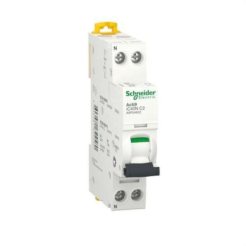 IC40N Magneettinen katkaisija 1PN 2A Käyrä C 10kA viitenumerolla A9P54602 brändiltä SCHNEIDER ELECTRIC