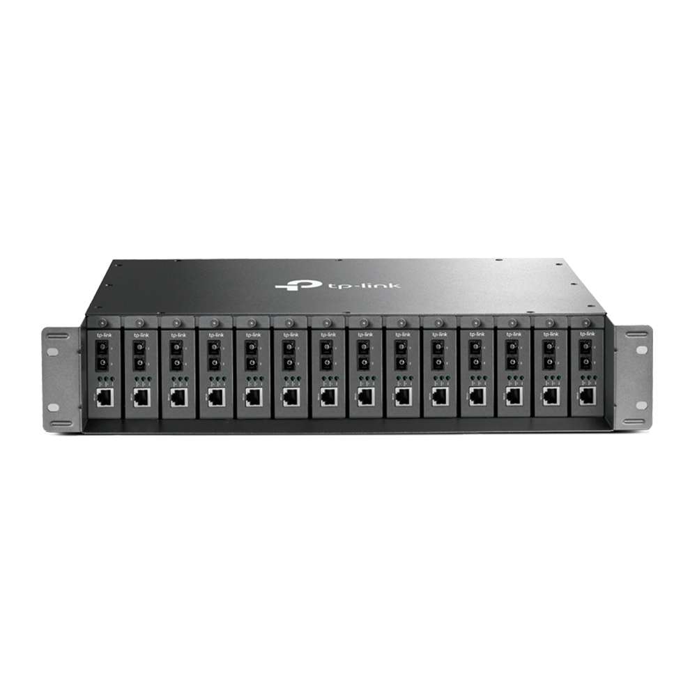 14-paikkainen runkokotelo viitenumerolla TL-MC1400 brändiltä TP-LINK