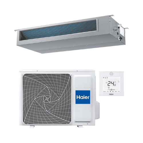 Kanavoitu ilmastointilaite wifi-toiminnolla Haier 7,1 kW 24000 BTU viitenumerolla HAEAD71S2SM9FA(H)1U71S2SR3FA brändiltä HAIER