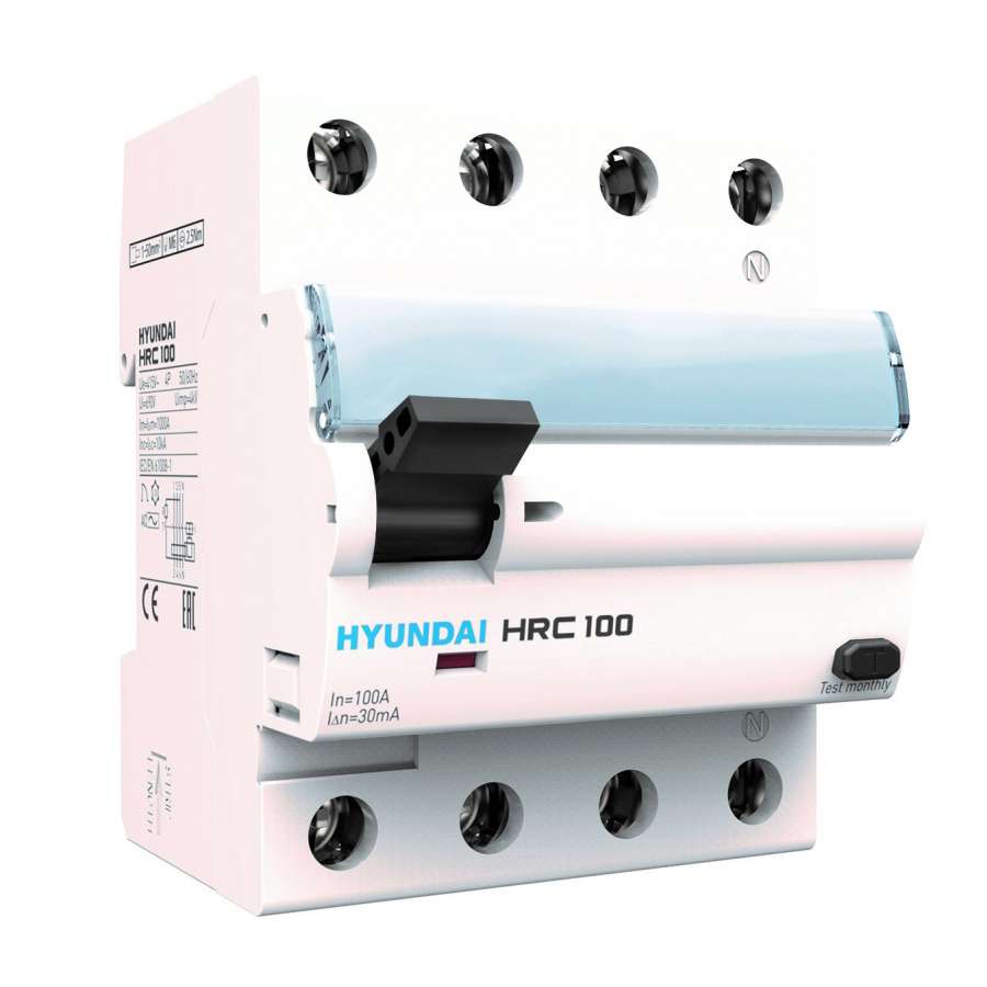 STD-erovirtapiiri 4P 100A 300mA Luokka A viitenumerolla HRC100S-F4PG7100 brändiltä HYUNDAI