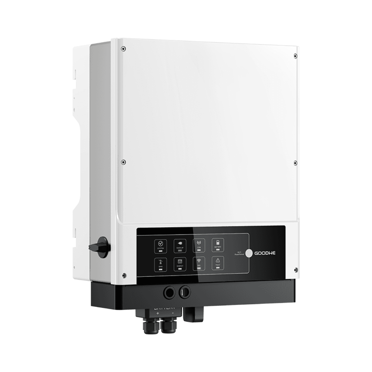 GoodWe GW3648-EM yksivaiheinen hybridi aurinkoinvertteri 3,6 kW 2 MPPT viitenumerolla GW3648-EM brändiltä GOODWE