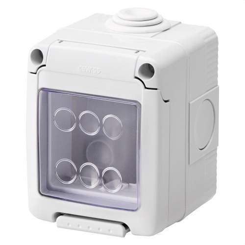Pintakotelo SYSTEM -mekanismeille, 2 moduulia, IP55 viitenumerolla GW27042 brändiltä GEWISS