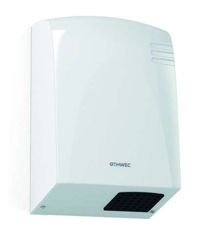 Elektroninen Wecflow-käsienkuivain, valkoinen ABS viitenumerolla GW01 14 01 00 brändiltä GENWEC