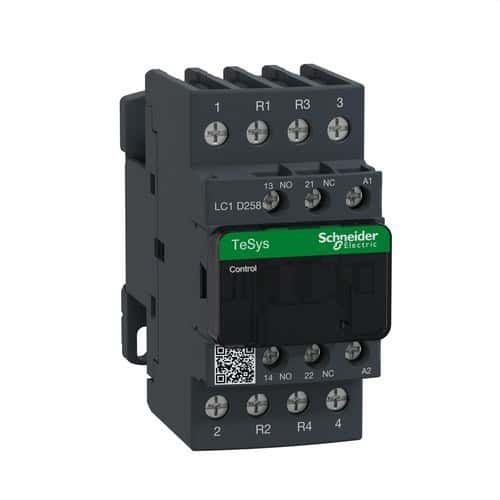 Kontaktori 40A 1 NO/1 NC 48V 50-60HZ 2P viitenumerolla LC1D258E7 brändiltä SCHNEIDER ELECTRIC