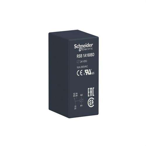 Pistokerele 1 NO/NC 16A 24V DC viitenumerolla RSB1A160BD brändiltä SCHNEIDER ELECTRIC
