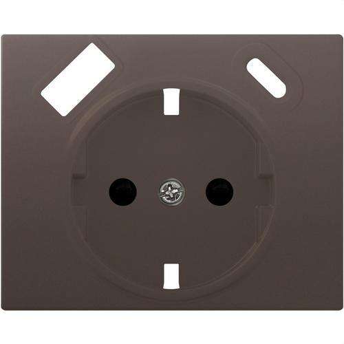 Schuko-pistorasian kansi, jossa kaksinkertainen USB, suklaanruskea Iris viitenumerolla 18724-USBC-CH brändiltä BJC