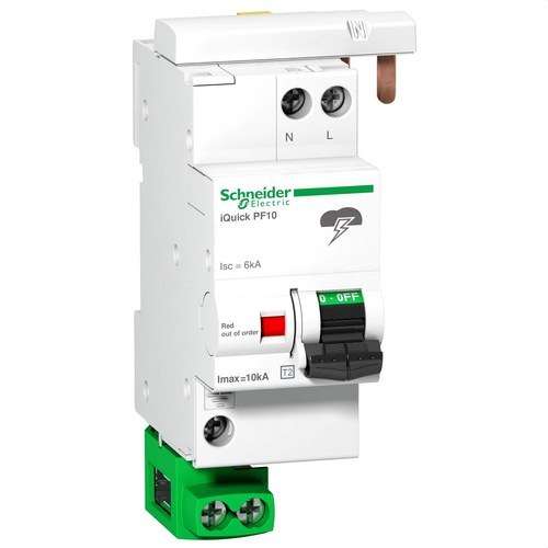 Acti9 Quick PF ylijännitesuoja 1P+N 10 kA Tyyppi 2 viitenumerolla A9L16617 brändiltä SCHNEIDER ELECTRIC