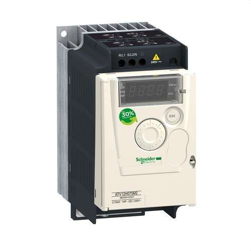 Nopeudensäätö ALTIVAR-12 0,55KW 240V 1PH viitenumerolla ATV12H055M2 brändiltä SCHNEIDER ELECTRIC