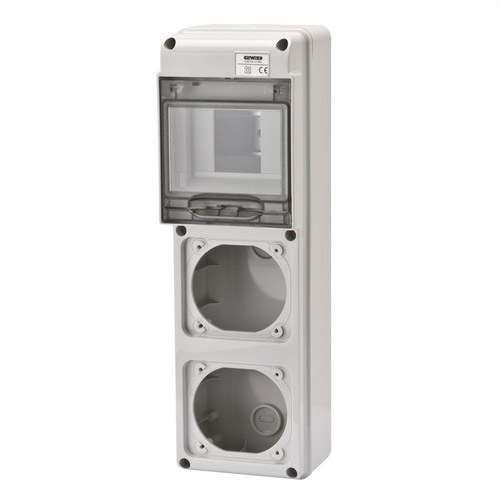 Q-DIN5-taulu 2 PISTOKETTA 16A IP65 viitenumerolla GW68018N brändiltä GEWISS