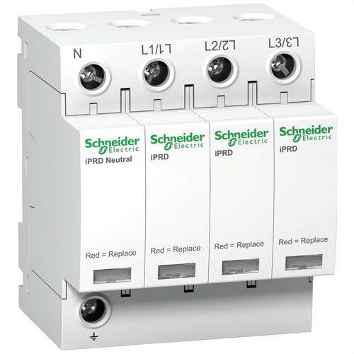 Tilapäisten ylijännitteiden rajoitin Tyyppi 2 iPRD40 40KA 350V 3P+N viitenumerolla A9L40600 brändiltä SCHNEIDER ELECTRIC