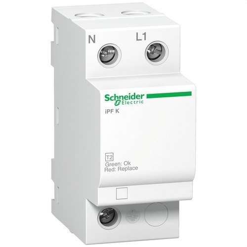 Ylijännitesuoja tyyppi 2 Acti9 iPFK40 40KA 340V 1P+N viitenumerolla A9L15687 brändiltä SCHNEIDER ELECTRIC