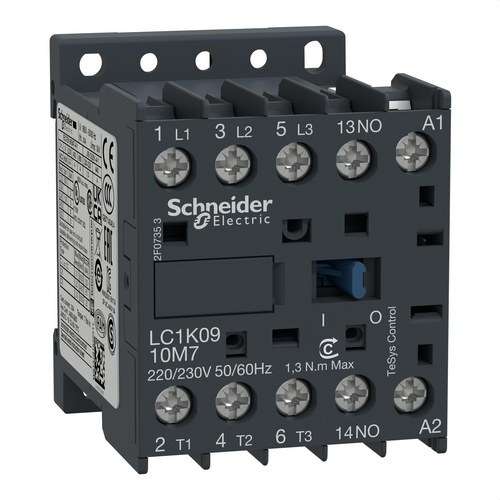 Minikontaktori K Kolmivaiheinen 9A 400V 50-60HZ viitenumerolla LC1K0910V7 brändiltä SCHNEIDER ELECTRIC