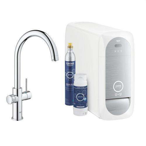 GROHE Blue Home aloituspakkaus C-muotoisella hanalla kromi viitenumerolla 31455001 brändiltä GROHE